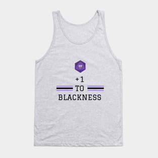 +1 To Blackness Variant Text Tank Top